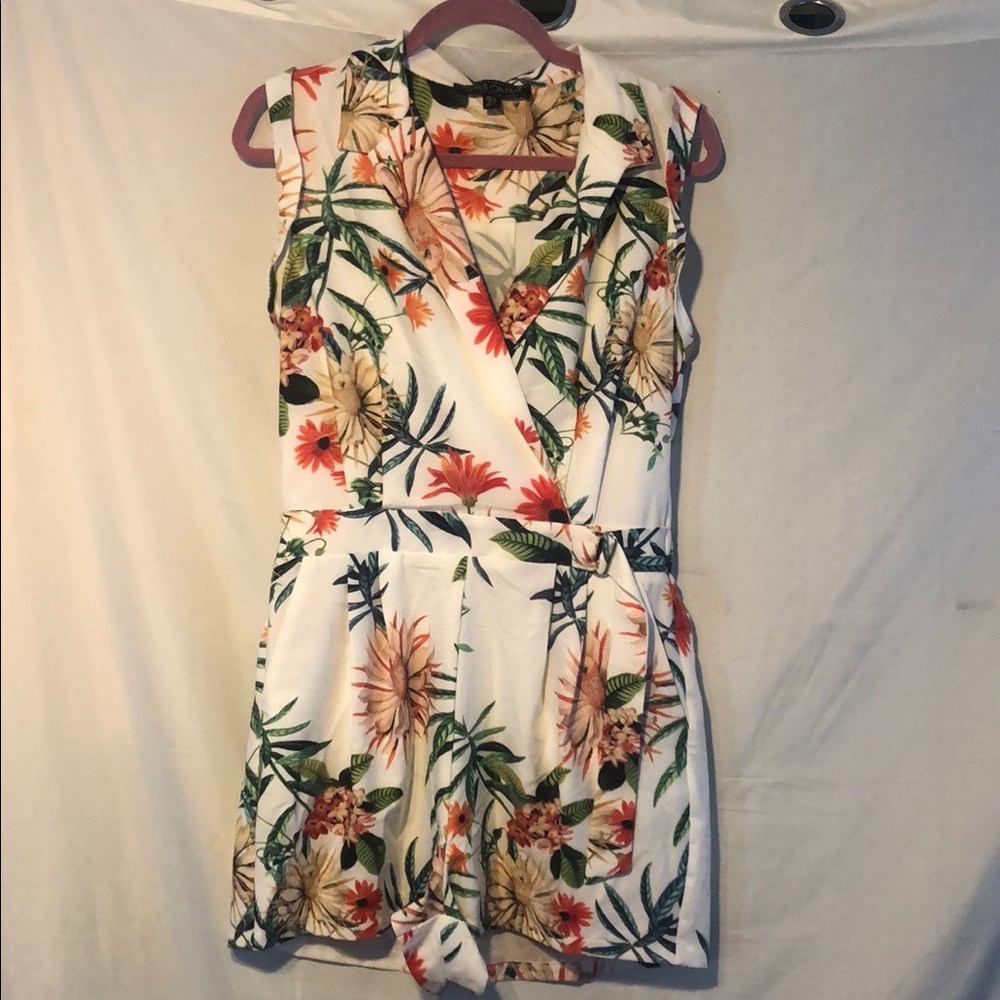 Tropical Print Romper Size 8